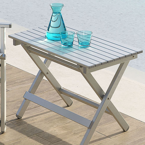 Table contemporaine - PERSEO - Crema Outdoor S.r.l. - aluminium / en acier inoxydable / avec piètement en aluminium