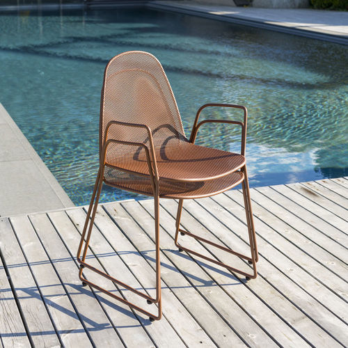 Chaise contemporaine - SILVA - Crema Outdoor S.r.l. - d'extérieur / en acier / avec piètement en acier