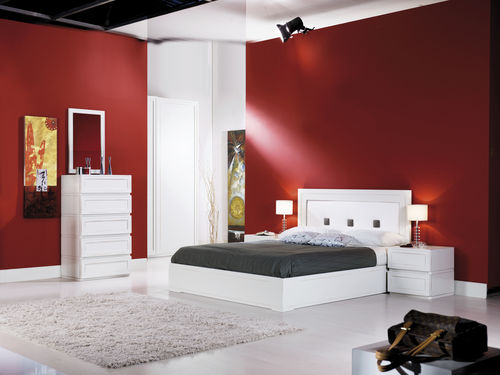 Lit double - Q-BOX ROSSO - F.LLI MIRANDOLA SAS - contemporain / en bois / 180x200 cm