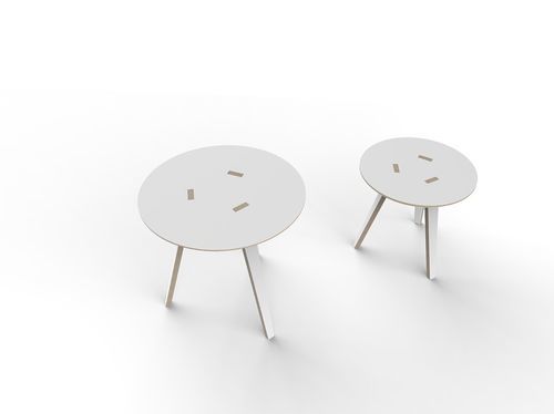 Table d'appoint contemporaine - Tojo rund - Tojo - en MDF / en bouleau / ronde