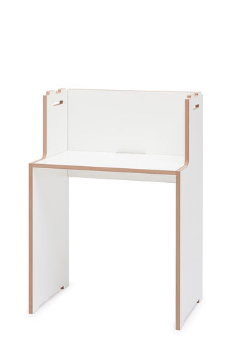 Bureau sur pied - Tojo schreib - Tojo - en MDF / blanc / avec compartiment pour câbles électriques