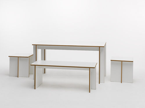 Tabouret en MDF - Tojo hocker - Tojo - en stratifié / pour le secteur événementiel / contract