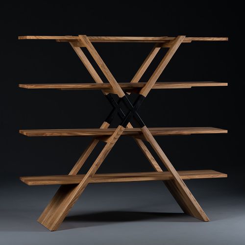 Étagère contemporaine - X - Artisan Solid Wood Furniture - en chêne / en noyer / en cerisier