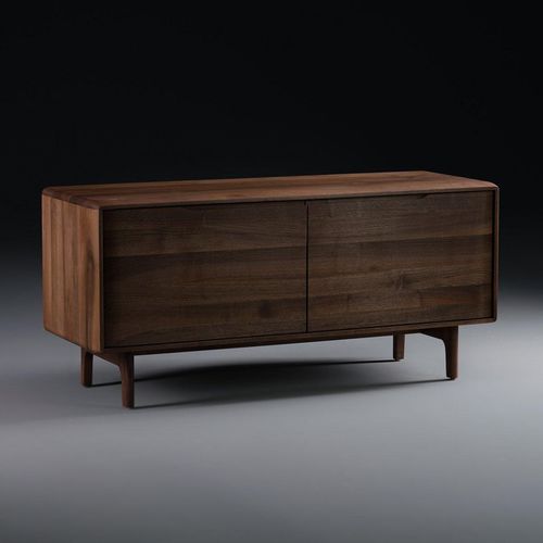 Buffet contemporain - INVITO - Artisan Solid Wood Furniture - en noyer / noir / jaune