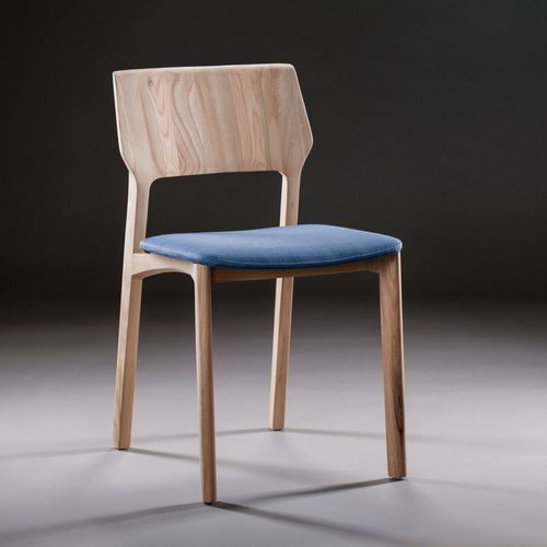 Chaise contemporaine - FIN - Artisan Solid Wood Furniture - d'intérieur / en tissu / en cuir