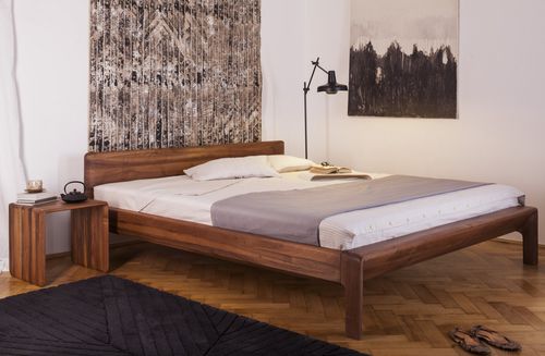 Lit double - INVITO - Artisan Solid Wood Furniture - contemporain / avec tête de lit / en chêne