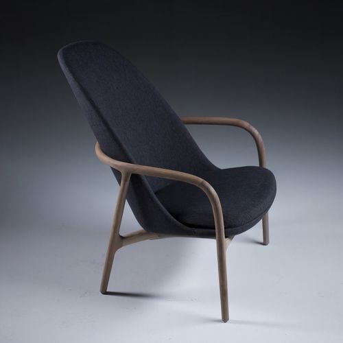 Fauteuil contemporain - NEVA - Artisan Solid Wood Furniture - en cuir / en tissu / en chêne