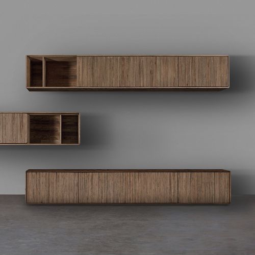 Buffet mural - JANTAR - Artisan Solid Wood Furniture - contemporain / en chêne / en noyer