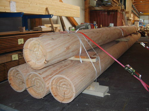 Poteau préfabriqué en bois - Artbois SA - rond