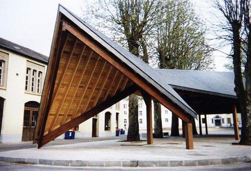 Charpente de toiture en bois - PIERRARD - Artbois SA - lamellé-collé / préfabriquée