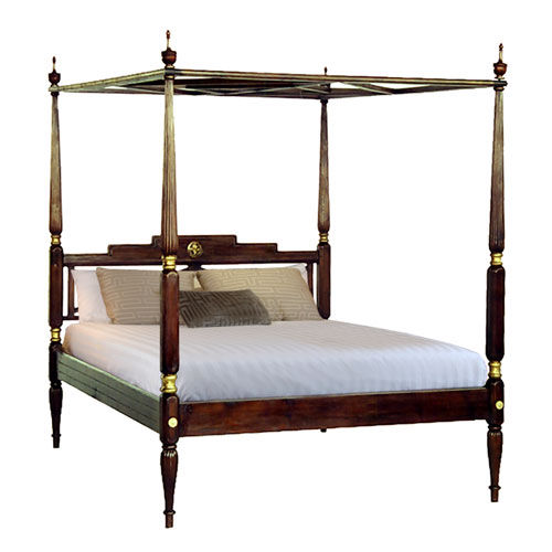 Lit double - RAFFLES : CL.PB1 - WARISAN - classique / avec tête de lit / en bois
