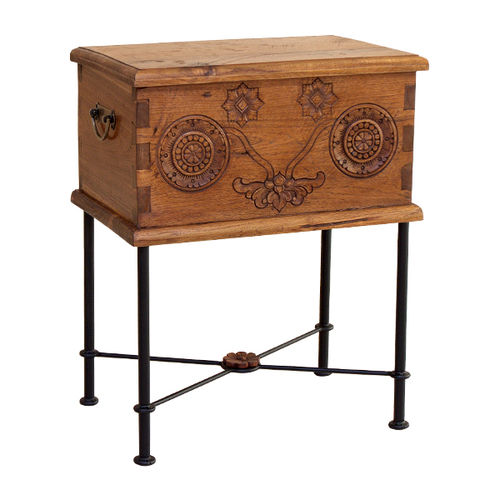Table d'appoint contemporaine - TRUNK : R.STT - WARISAN - en bois / en fer / rectangulaire