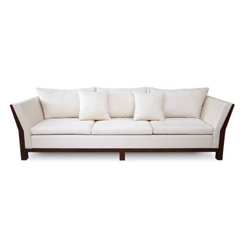 Canapé contemporain - MAGALI : C.SO19.L   - WARISAN - en tissu / blanc / 3 places