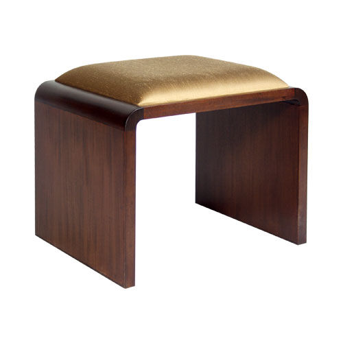 Tabouret contemporain - AMALFI : C.SL30 - WARISAN - avec piètement en bois / tapissé / doré