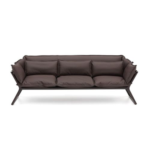 Canapé contemporain - STAY - Burotime Office Furniture - en cuir / marron / en bois massif