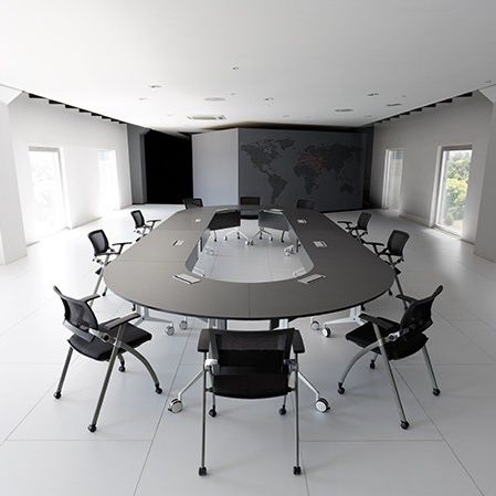 Table de conférence contemporaine - RUNNER - Burotime Office Furniture - en bois / rectangulaire / ronde
