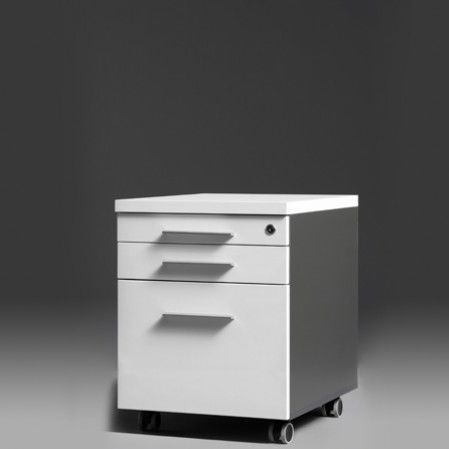Caisson de bureau en bois - Burotime Office Furniture - stratifié / à 3 tiroirs / à roulettes