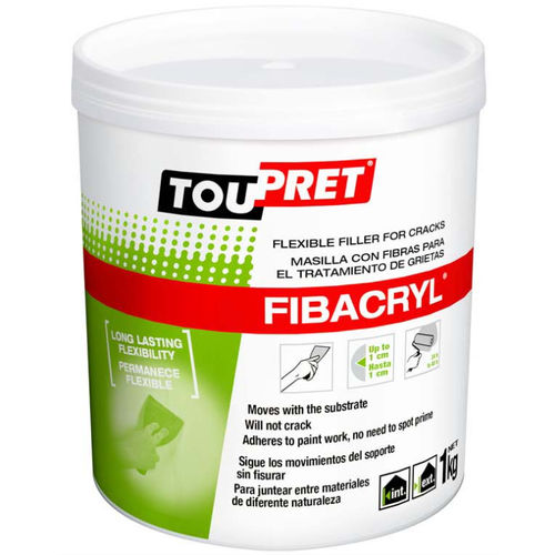 Mastic élastique - FIBACRYL®  - TOUPRET - à base de résine acrylique / à base minéral / pour béton