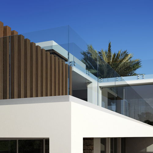 Garde-corps en verre - MS-1000 - Panidis SA - à barreaux / d'extérieur / pour balcon
