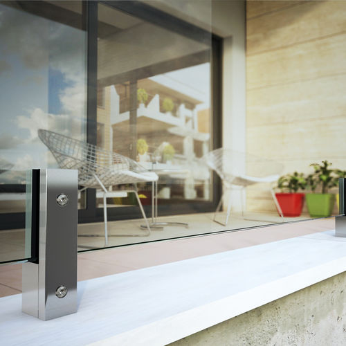 Pince à verre en aluminium - MS-125-B - Panidis SA - pour panneaux / pour façade