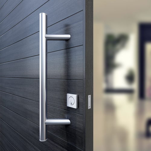 Poignée de tirage de porte - INOX-145 | 316 SATINE - Panidis SA - en inox / contemporaine / aspect satiné