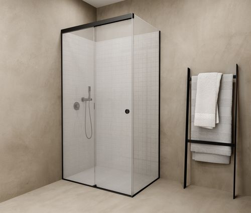 Douche en verre - GS-R11 - Panidis SA - à porte coulissante / d'angle / professionnelle