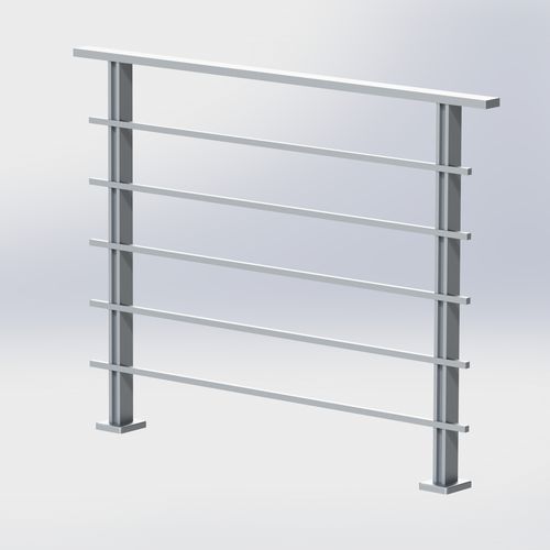 Garde-corps en aluminium - MS-200 - Panidis SA - à barreaux / d'extérieur / pour balcon