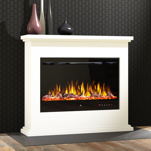 Cheminée électrique - NOBLE FLAME FERRARA - muenkel design - au sol / simple face / à foyer fermé