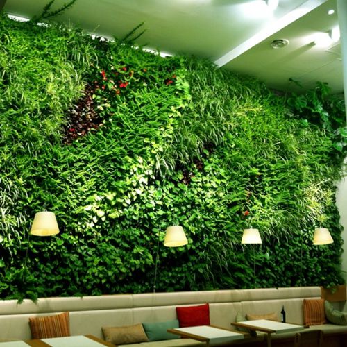 Mur végétal en végétaux vivants - RESTAURANT IN MADRID - Paisajismo Urbano - en panneau modulaire / naturel / en lichen