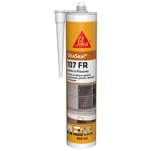 Mastic plastique - SikaSeal®-107 FR - Sika France SAS - à base de résine acrylique / en acrylique / de fixation