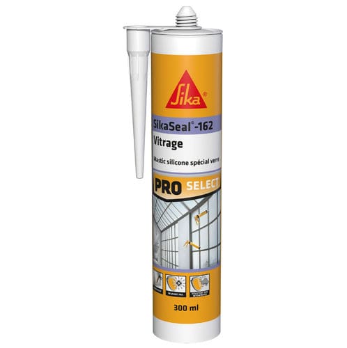 Mastic pour verre - SikaSeal®-162 - Sika France SAS - élastique / à base de résine de silicone / pour étanchéité