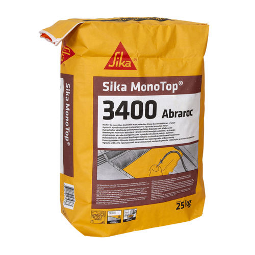 Mortier de réparation - Sika MonoTop®-3400 Abraroc - Sika France SAS - pour armature métallique / pour béton / de ciment