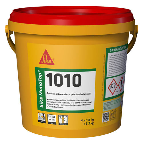 Mortier de protection - Sika MonoTop®-1010 - Sika France SAS - anticorrosion / pour armature métallique / pour béton