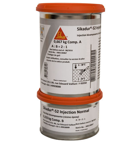 Injection de résine d'étanchéité - Sikadur®-52 - Sika France SAS - pour fissures dans les murs / de fissure