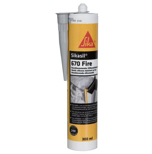 Mastic élastique - SIKASIL®-670 FIRE - Sika France SAS - à base de résine de silicone / pour étanchéité / pour béton
