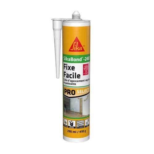 Mastic élastique - SikaBond®-240 - Sika France SAS - à base de polyuréthane / de fixation / pour mortier