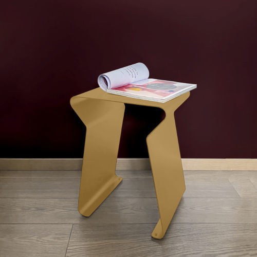 Tabouret contemporain - Fun  - Matière Grise - en acier / avec piètement en acier / luge