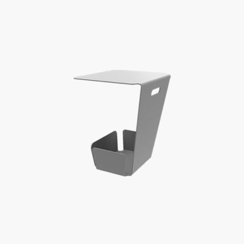 Table d'appoint contemporaine - BAGUIO - Matière Grise - en acier thermolaqué / en aluminium / rectangulaire