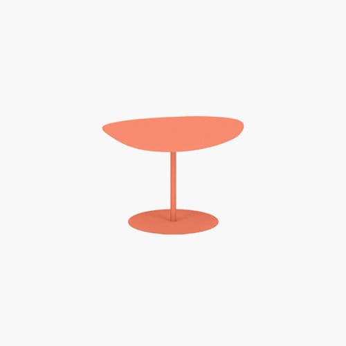 Table d'appoint contemporaine - Galet - Matière Grise - en acier / en aluminium / avec piètement en acier