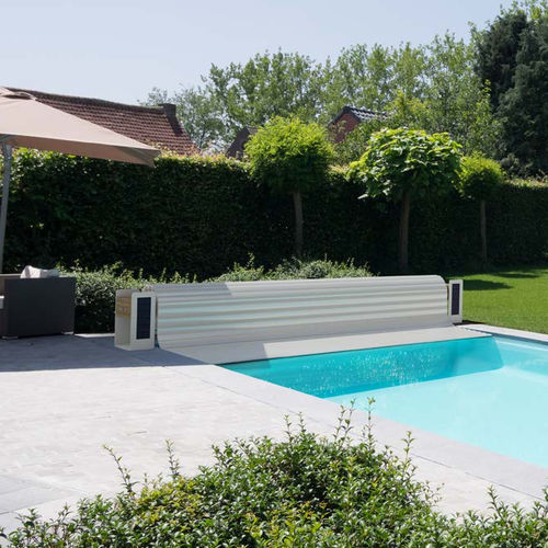 Volet de piscine automatique - ROLL'TOP 200 - Walter Piscine - de sécurité / en aluminium / en bois