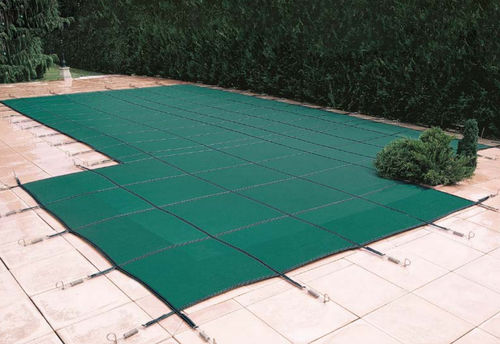 Couverture de piscine à oeillets - MESH SAFE - Walter Piscine - manuelle / de sécurité / d'hivernage