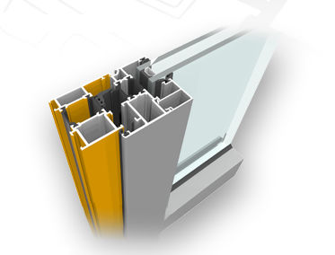 Profilé pour fenêtre en aluminium - AT 720 - AKOTHERM - à isolation thermique