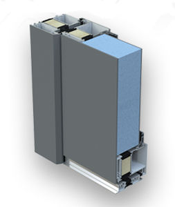 Profilé pour porte en aluminium - AT 740 SI-D - AKOTHERM - à isolation thermique / de sécurité