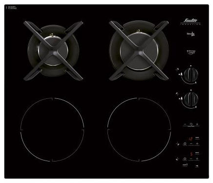 Table de cuisson vitrocéramique - STI963B - Sauter - à induction / à gaz / 4 foyers
