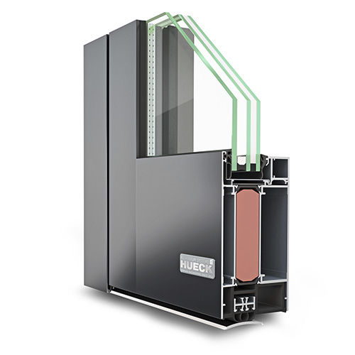 Profilé pour porte en aluminium - LAVA 77-30-CE - Hueck System GmbH & Co. KG - à isolation thermique / coupe-feu