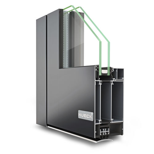Profilé pour porte en aluminium - LAVA 77-S - Hueck System GmbH & Co. KG - à isolation thermique / résistant au vent / antifumée