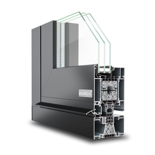Profilé pour porte en aluminium - LAMBDA DS 090 - Hueck System GmbH & Co. KG - de sécurité / acoustique / à isolation thermique