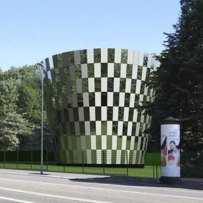Bardage en panneaux - NEW WATER STORAGE, CHEMNITZ - Design Factory cmb - en métal / en verre / réfléchissant