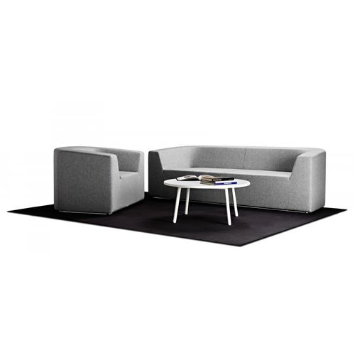 Canapé contemporain - CASLON - mitab - en tissu / gris / 2 places