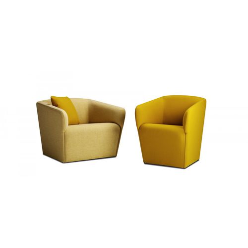 Fauteuil club contemporain - TONIC - mitab - en tissu